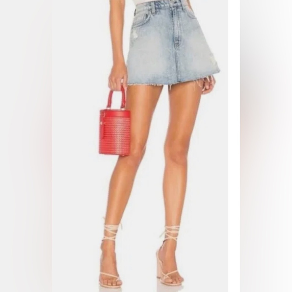 Hudson Jeans Blue Mini Lulu Skirt Casual